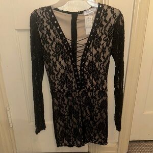 Elegant Black Lace Dress